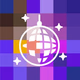 1.FM - Disco Ball 70's-80's Radio Logo
