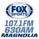 FOX Sports 107.1 FM & 630 AM - KVMA Logo
