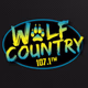 Wolf Country 107.1 FM - KVMC Logo