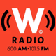 W Radio 101.5 FM y 600 AM - XEBB Logo