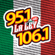 La Ley 95.1 FM & 106.1 FM - WJNX Logo